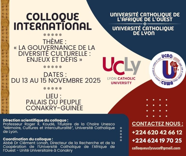 Colloque International sur la gouvernance de la diversité culturelle organisé par l’UCAO.